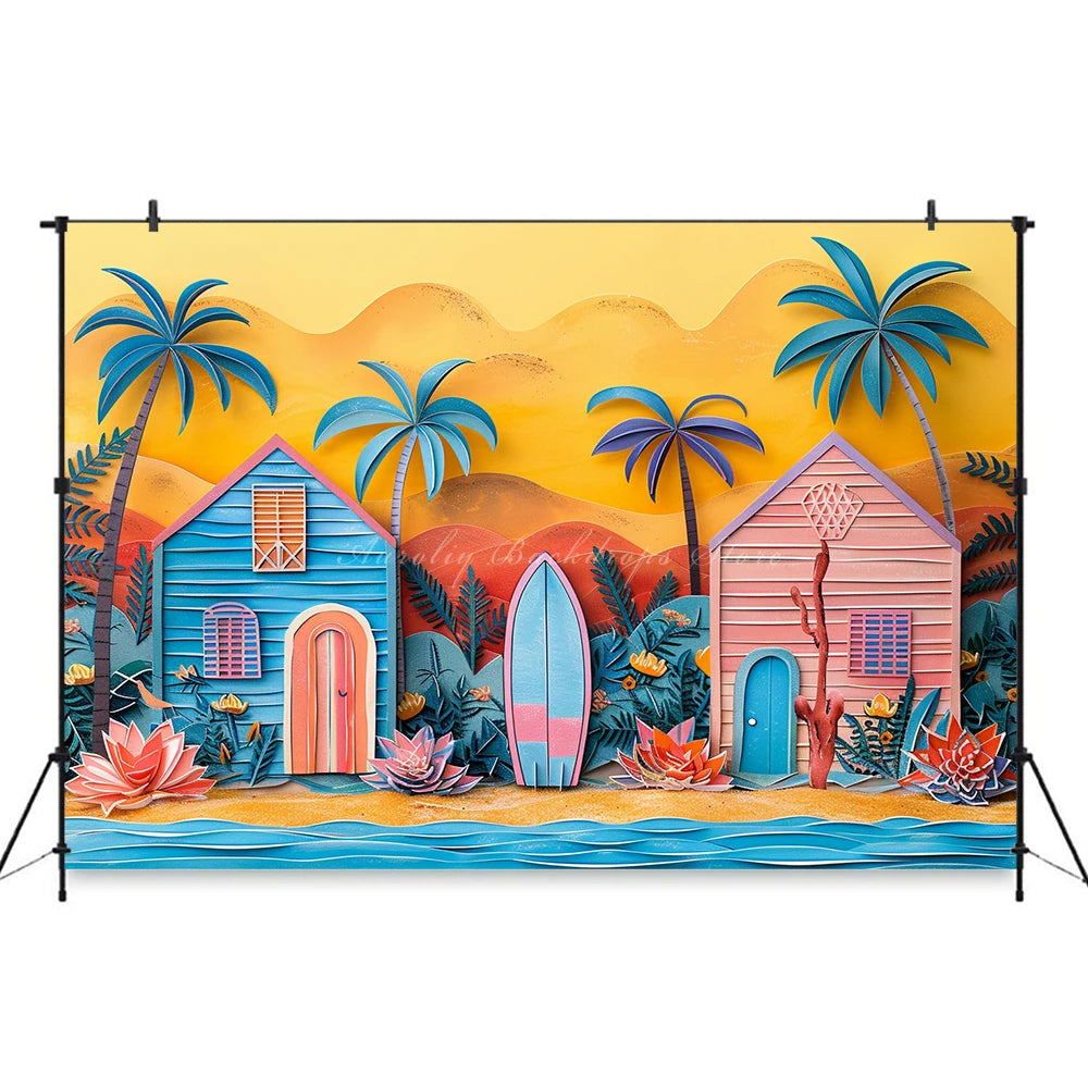Swimming Pool Photography Backdrop Kids Baby Cake Smash Photocall Decors Summer Holiday Child Adult Birthday Backgrounds