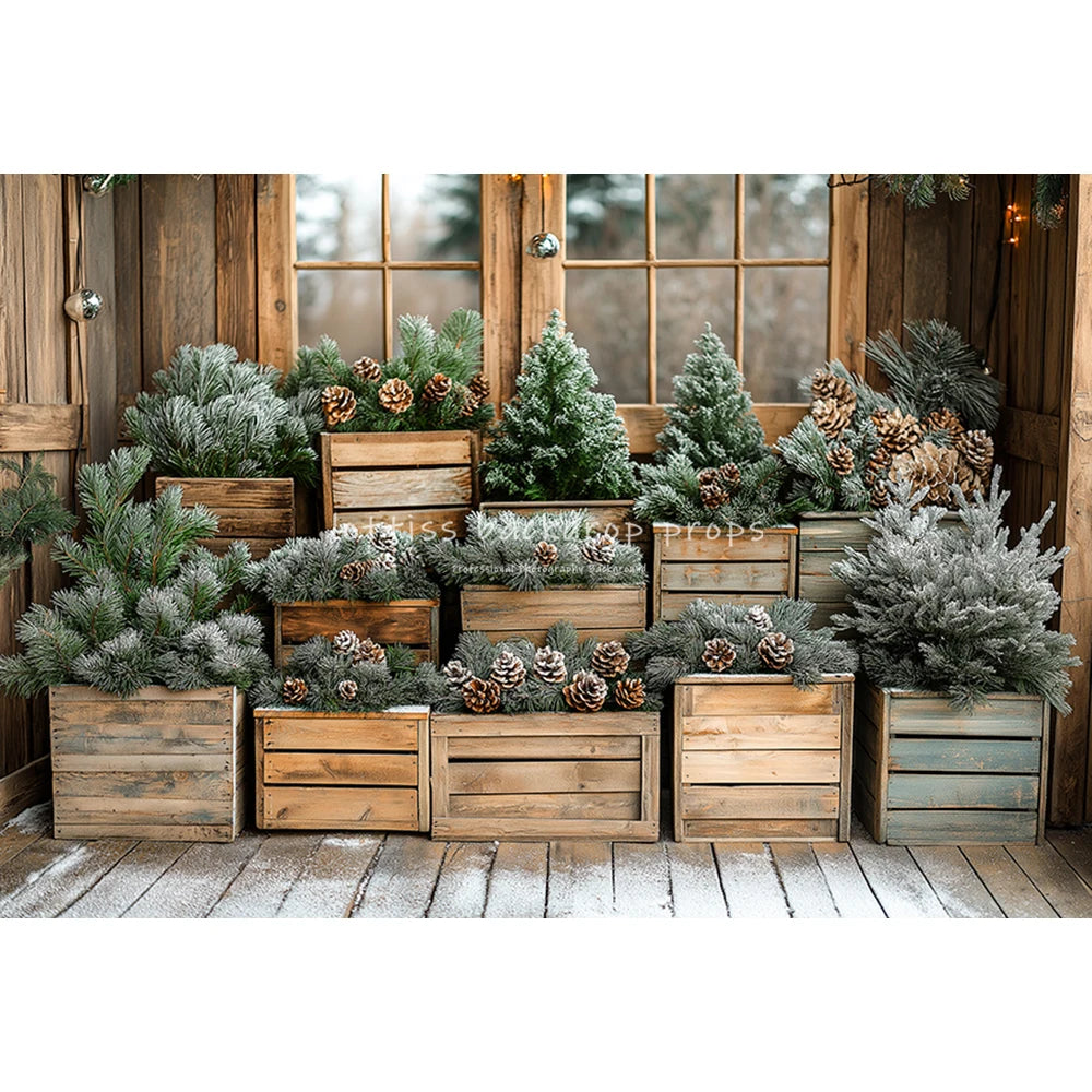 Winter Pine Forest Backdrops Kids Baby Photography Child Photocall Xmas Snowy Trees Decors Backgrounds