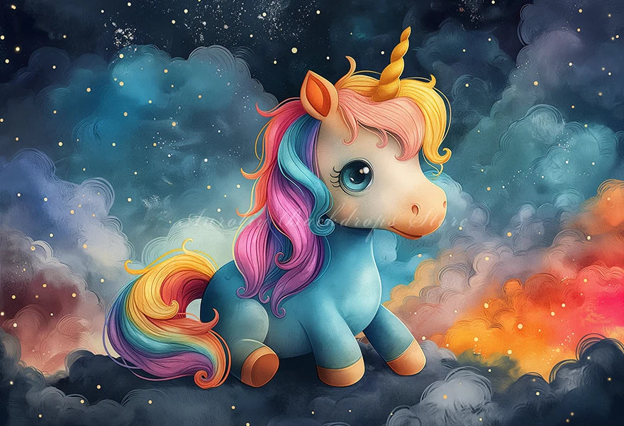 Colourful Unicorn Photography Backdrop Kids Baby 1st Birthday Photocall Decors Child Girls Adult Cake Smash Photo Backgrounds