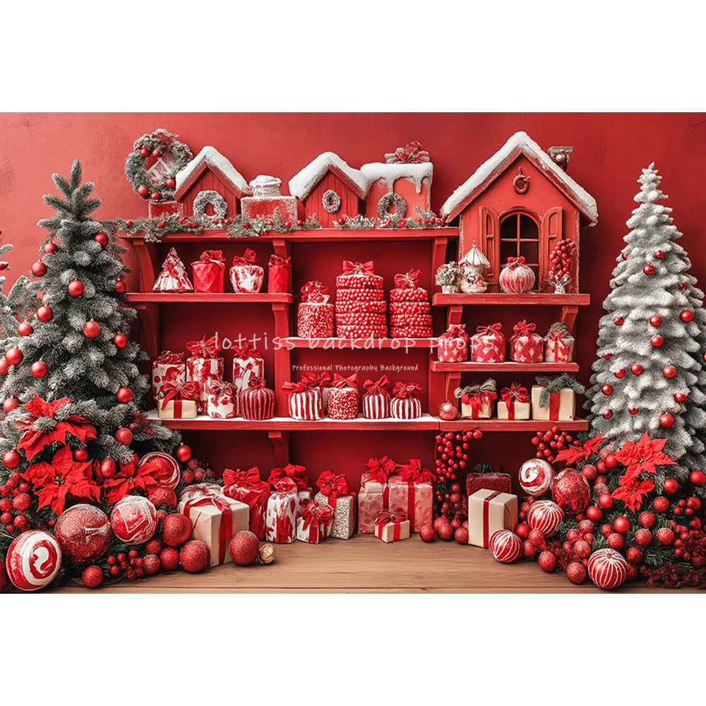 Christmas Closet Cupboard Backdrops Kids Adult Photography Child Baby Photocall Decors Winter Bedroom Backgrounds