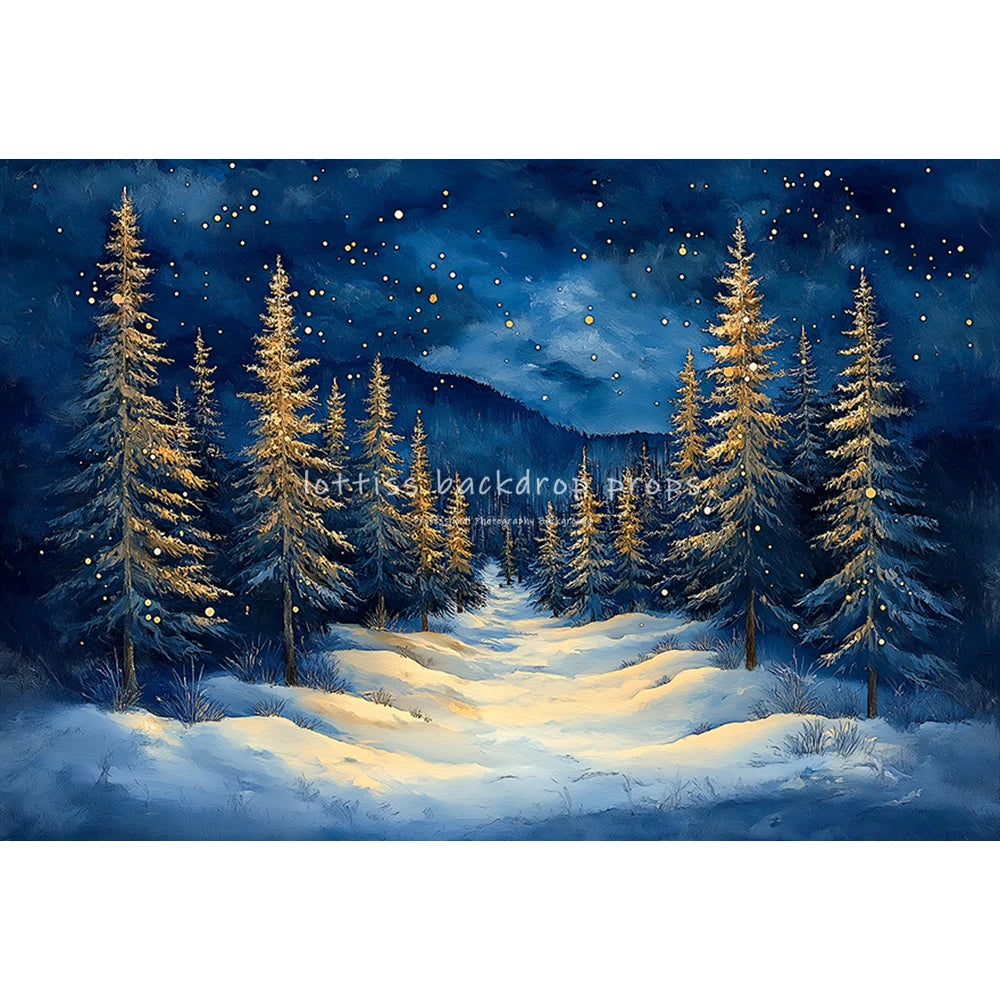 Pink Xmas Tree Backdrops Kids Adult Photography Child Baby Photocall Decors Snowy Forest Winter Wonderland Backgrounds