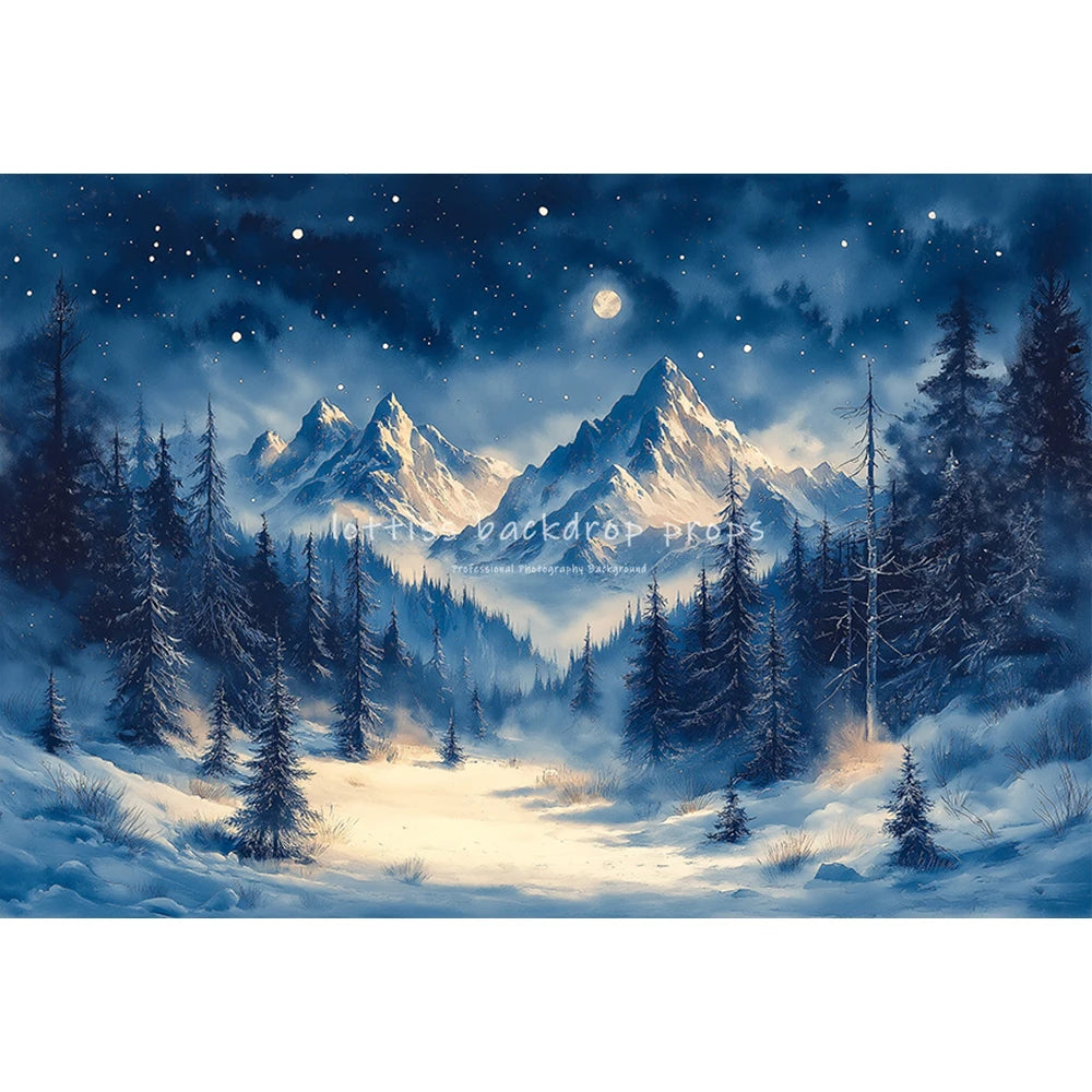 Pink Xmas Tree Backdrops Kids Adult Photography Child Baby Photocall Decors Snowy Forest Winter Wonderland Backgrounds