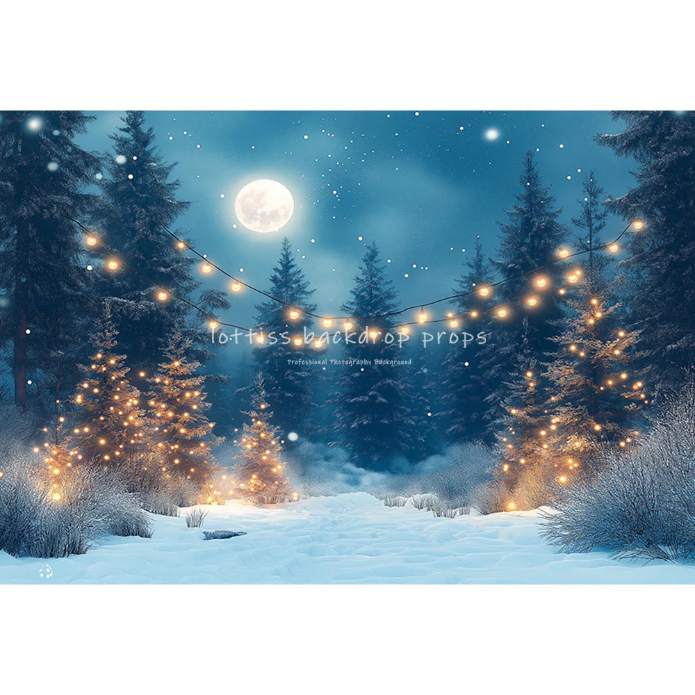 Winter Pine Forest Backdrops Kids Baby Photography Child Photocall Xmas Snowy Trees Decors Backgrounds