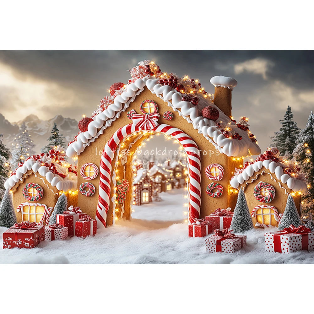 Christmas Pine Trees Winter Snowy Country Backdrops Kids Adult Photography Child Photocall Snowflake Country Entrance Background
