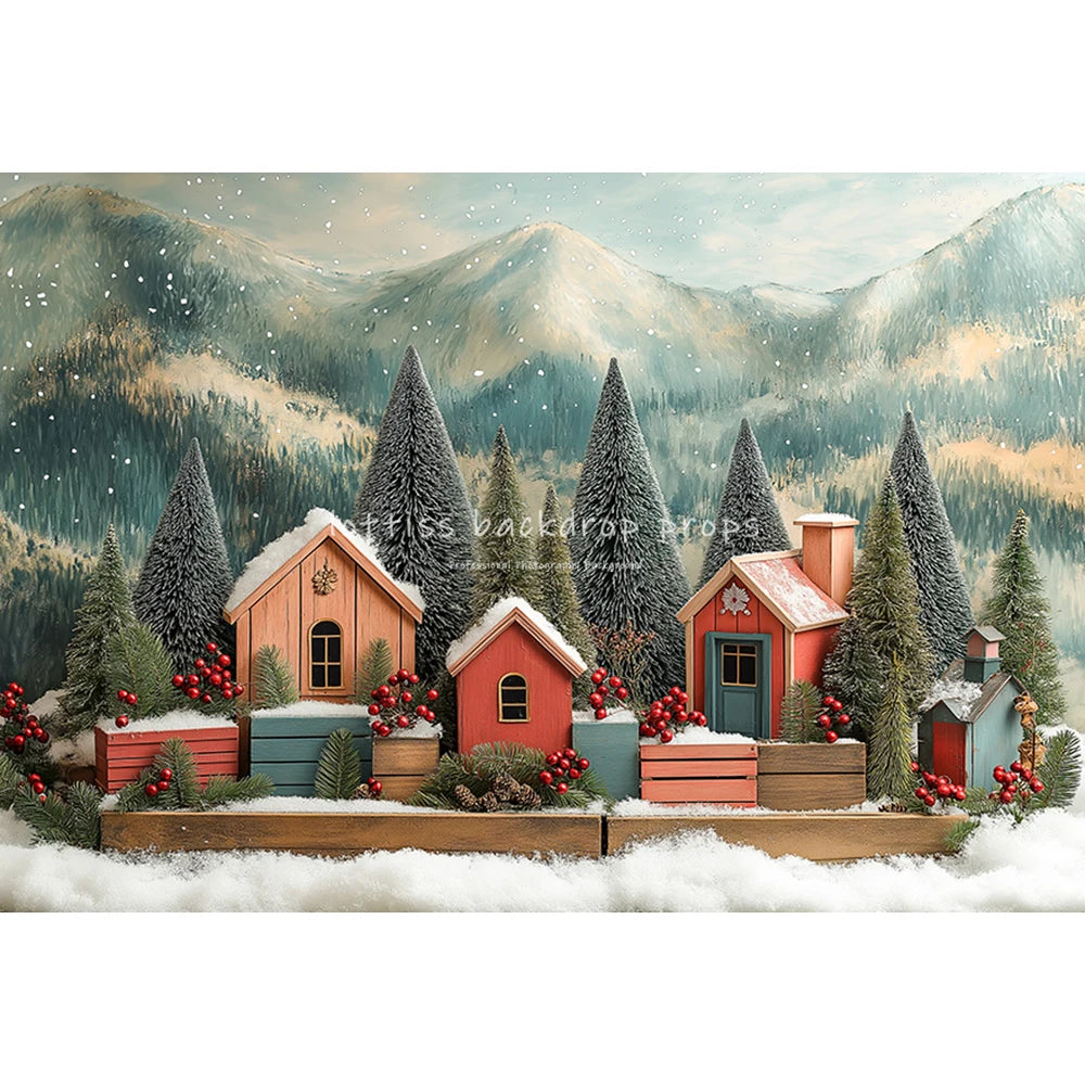 Winter Pine Forest Backdrops Kids Baby Photography Child Photocall Xmas Snowy Trees Decors Backgrounds