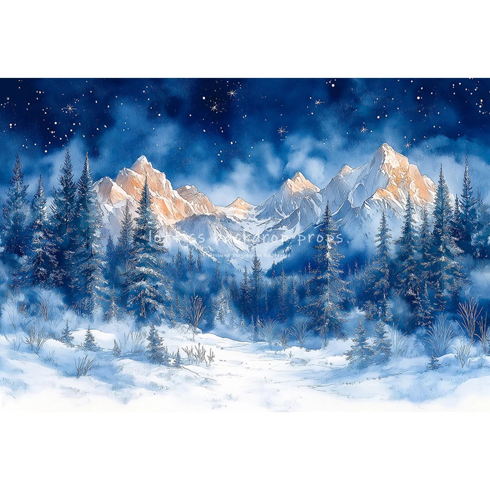 Pink Xmas Tree Backdrops Kids Adult Photography Child Baby Photocall Decors Snowy Forest Winter Wonderland Backgrounds
