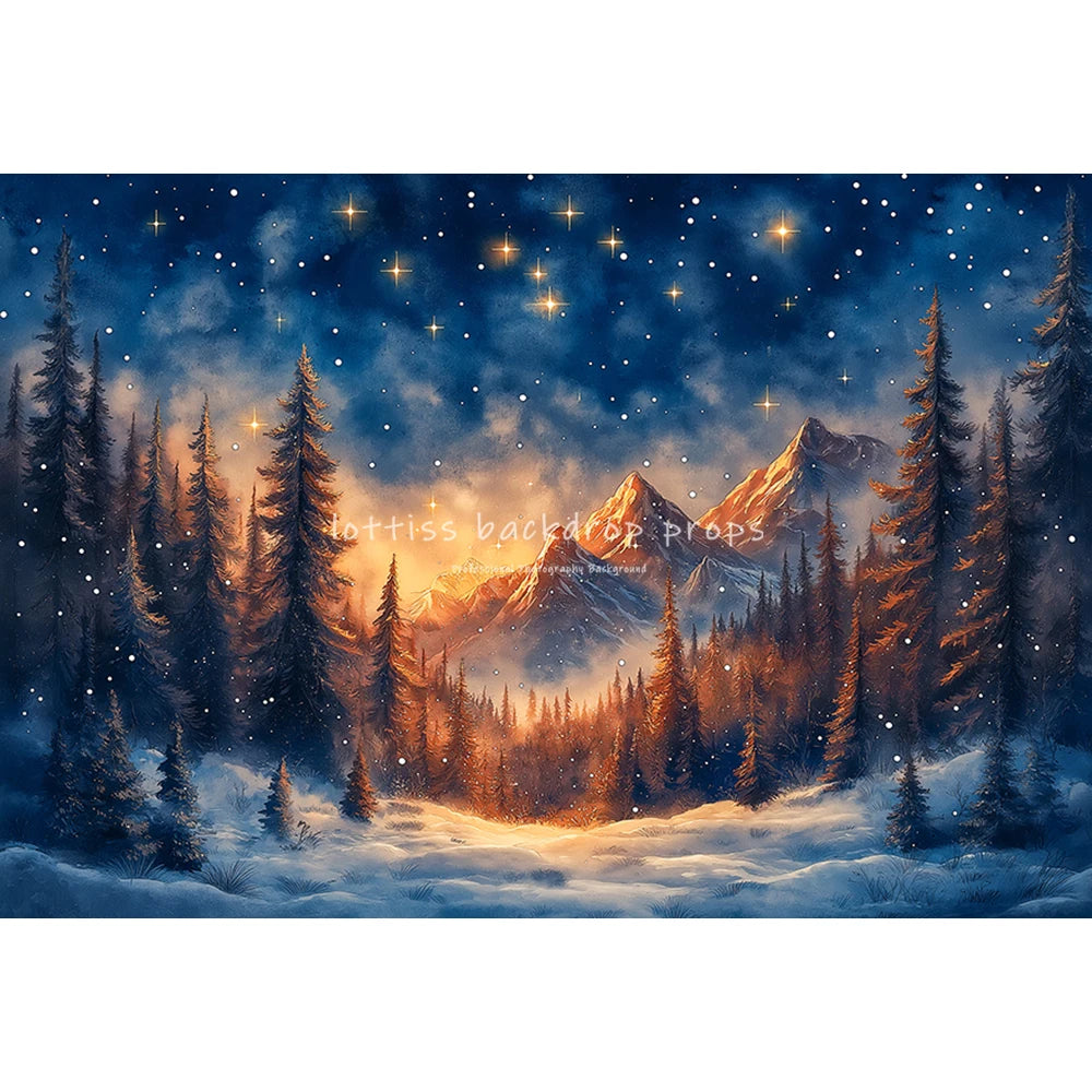 Pink Xmas Tree Backdrops Kids Adult Photography Child Baby Photocall Decors Snowy Forest Winter Wonderland Backgrounds