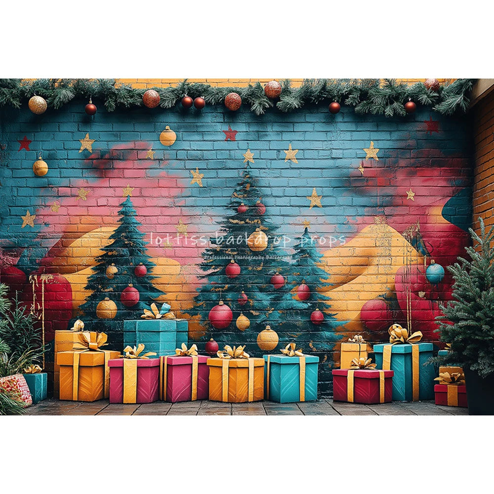 Christmas Pine Trees Winter Snowy Country Backdrops Kids Adult Photography Child Photocall Snowflake Country Entrance Background