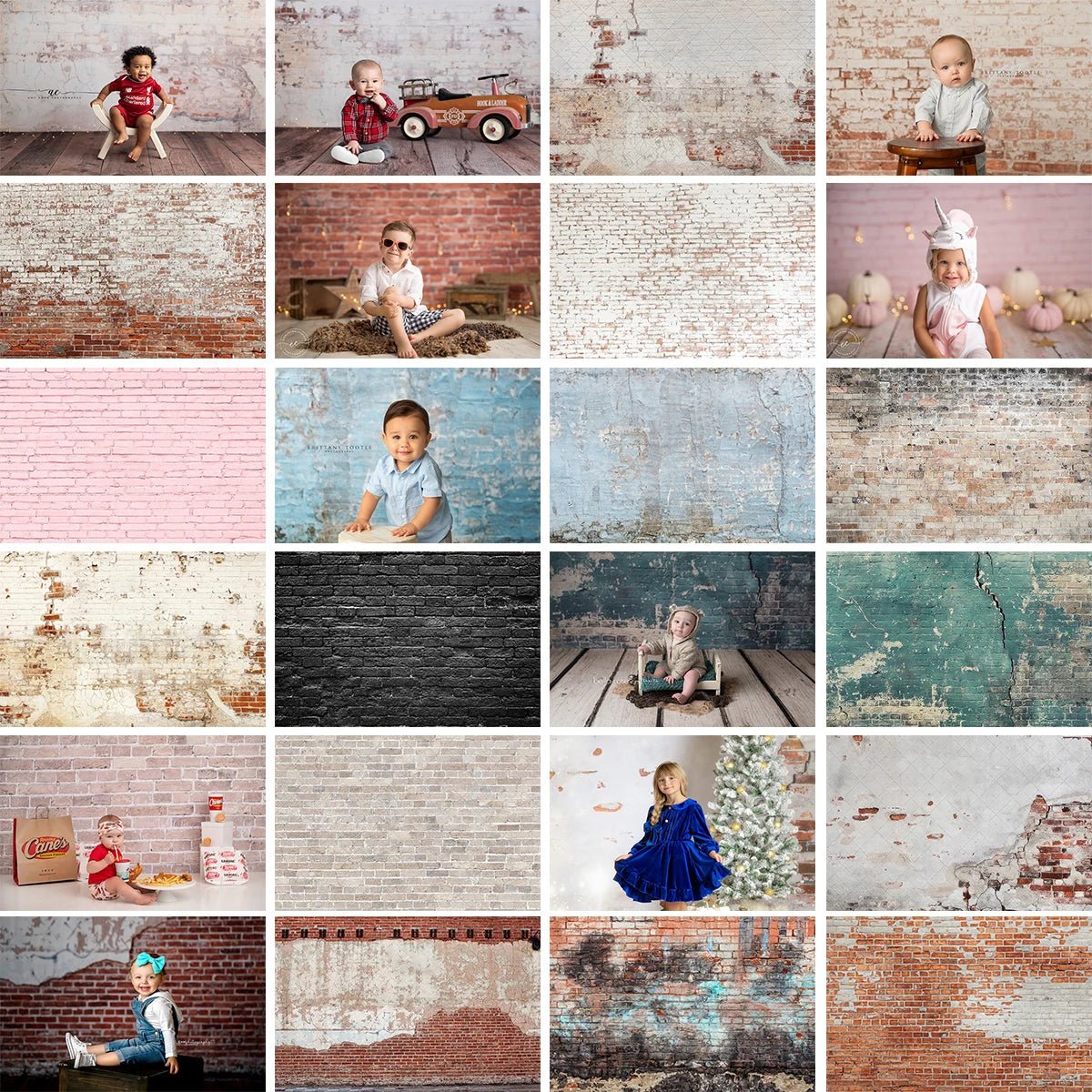 Red And White Brick Wall Backdrops Kids Adult Photography Child Baby Photocall Decors Pink Dark Black Brick Wall Backgrounds