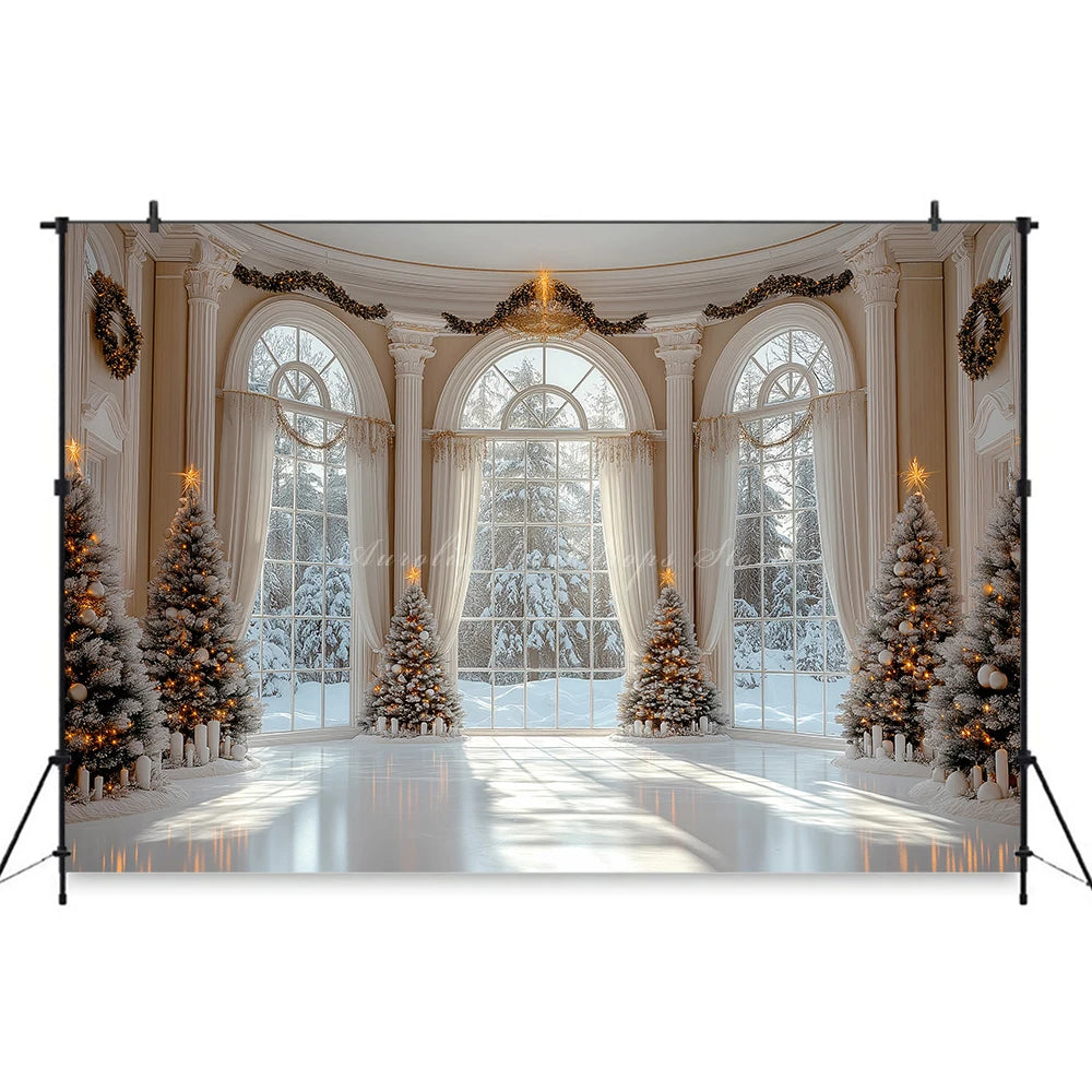 Wide Arched Window With Large Panes Photography Backdrop Baby Kids Portrait Family Party Photocall Photograhy Background