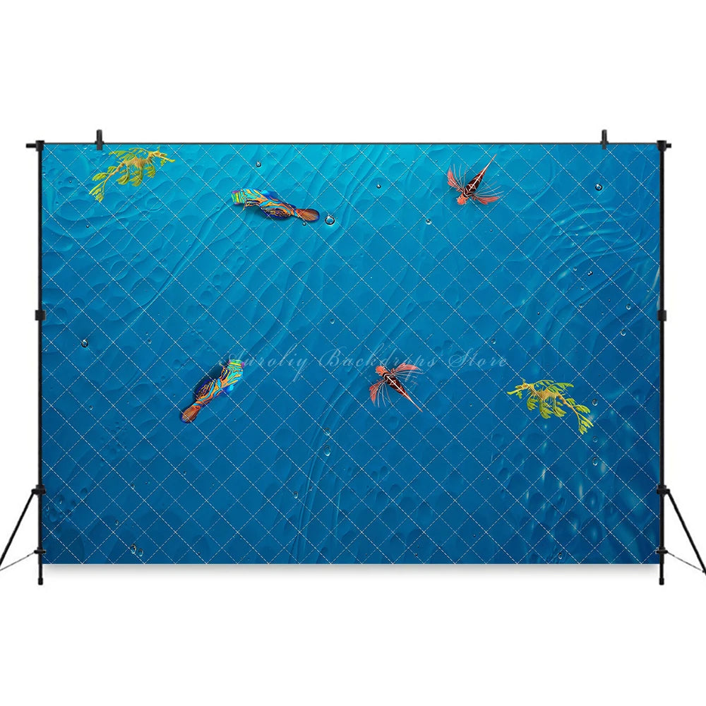 Underwater Photography Backdrop Kids Baby Cake Smash Photocall Decors Sea Life Child Adult Birthday Studio Backgrounds