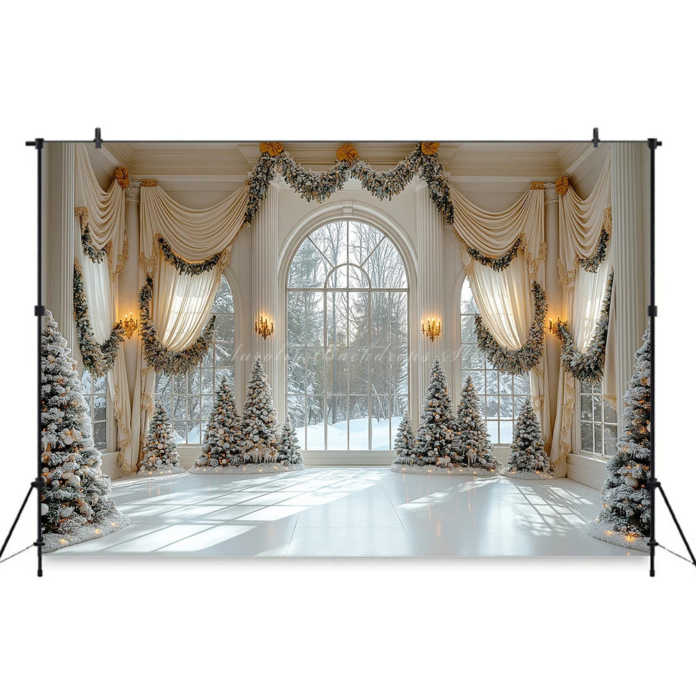 Wide Arched Window With Large Panes Photography Backdrop Baby Kids Portrait Family Party Photocall Photograhy Background