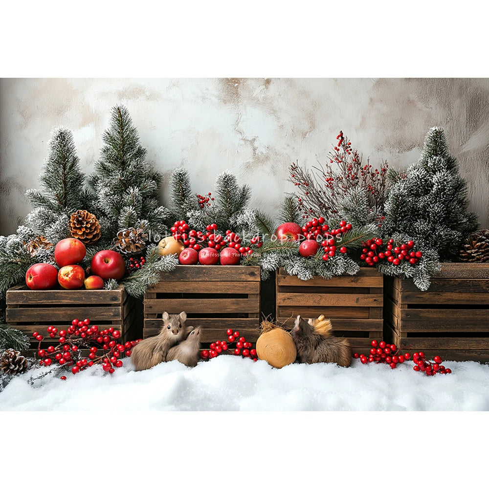 Winter Pine Forest Backdrops Kids Baby Photography Child Photocall Xmas Snowy Trees Decors Backgrounds