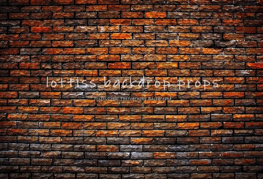 Dark Red Brick Wall Photography Backdrop Old Brown Brick-wall Wallpaper Adult Portrait Baby Child Birthday Decor Background