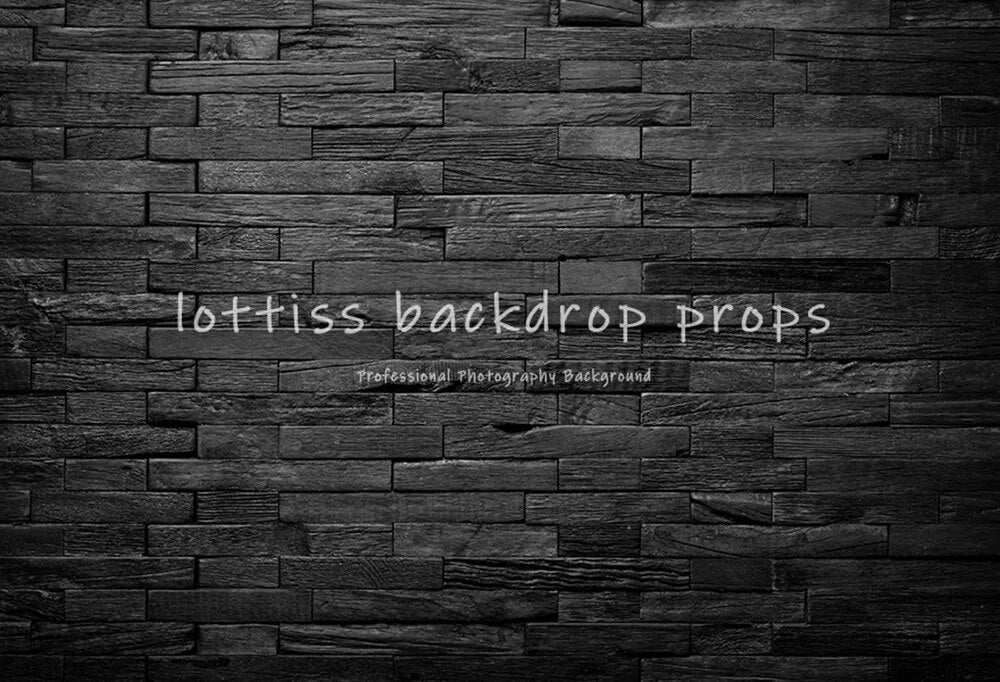 Black Brick Wall Backdrops Series-Two For Photography Kids Portrait Adult Birthday Decor Old Broken Brick-wall Background