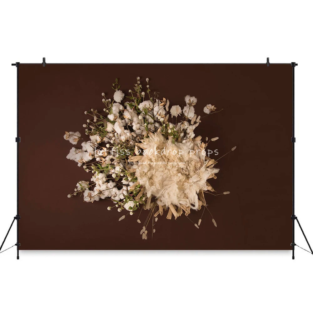 Newborn Solid Color Photography Props Child Baby Photocall Decors Kids Birthday Cake Smash Spring Floral Photo Backgrounds