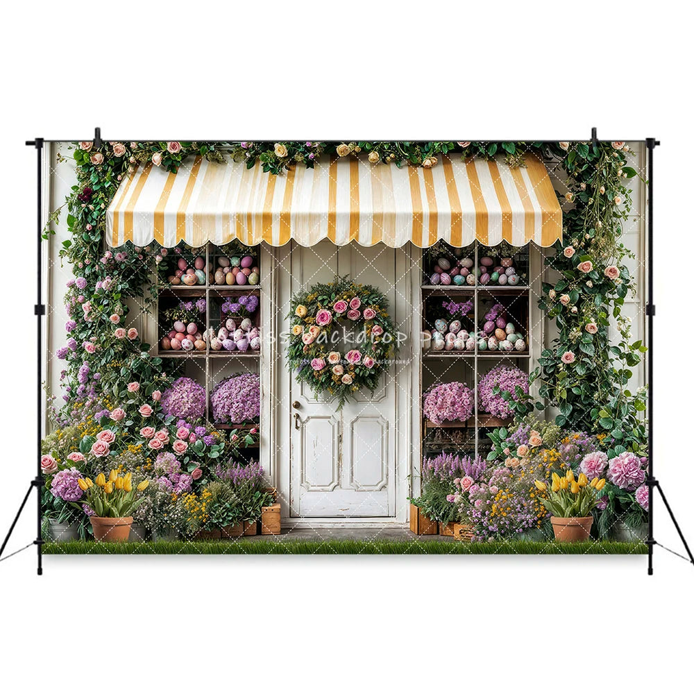 Easter Purple Spring Pathway Backdrops Kids Adult Photography Child Baby Photocall Easter Eggs Garden Entrance Backgrounds