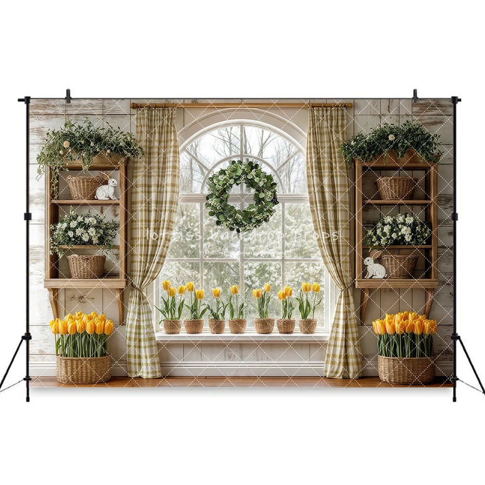 Easter Purple Spring Pathway Backdrops Kids Adult Photography Child Baby Photocall Easter Eggs Garden Entrance Backgrounds