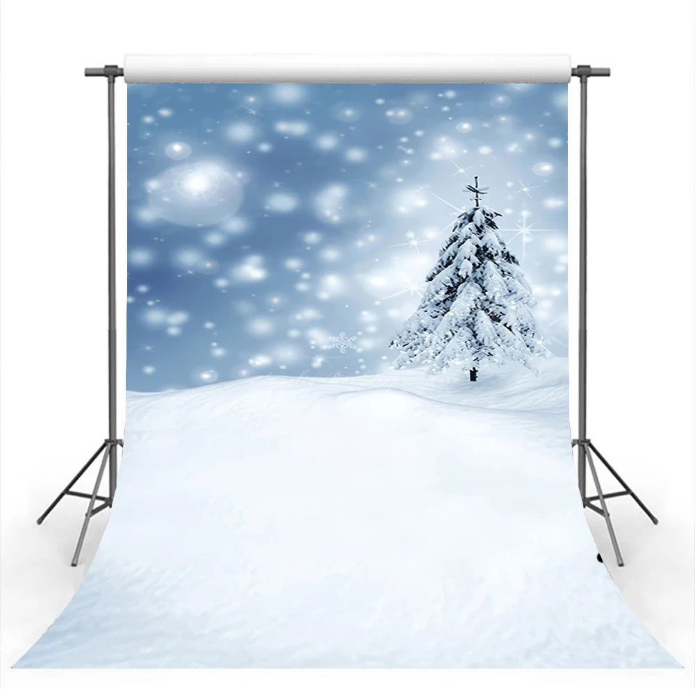 Snowy Spruce Forest Winter Backdrop Baby Kids Portrait Family Party Photocall Photograhy Background Studio Decors